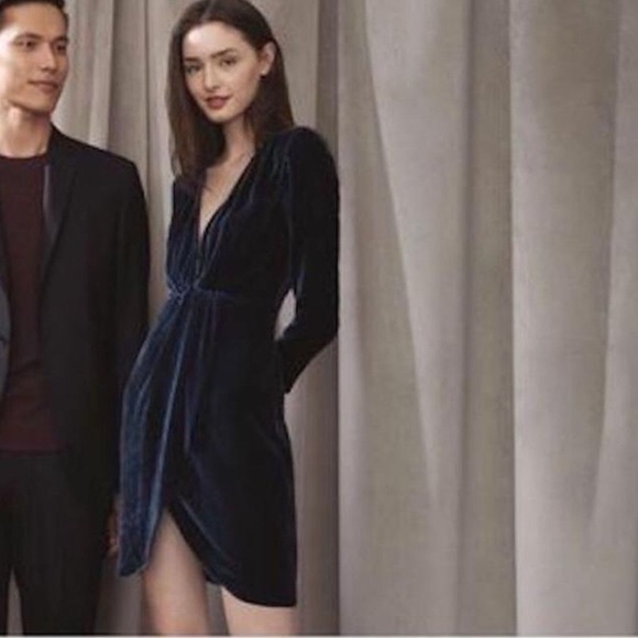 NWT Theory Meleesa Vintage Teal velvet party dress - Picture 7 of 8